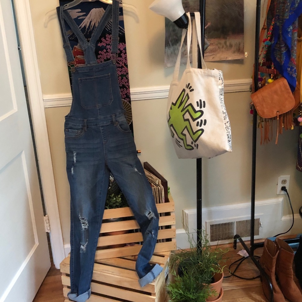 Denim Overalls, Fashion Nova. Size: Small